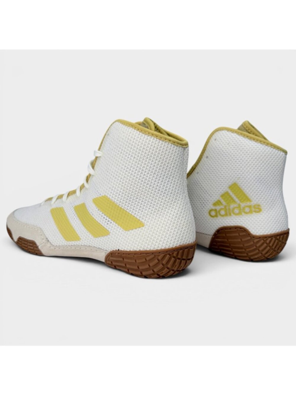 adidas Tech Fall 2.0 Wrestling Shoes White Gold Mens 10 FZ5389 - Picture 6 of 14